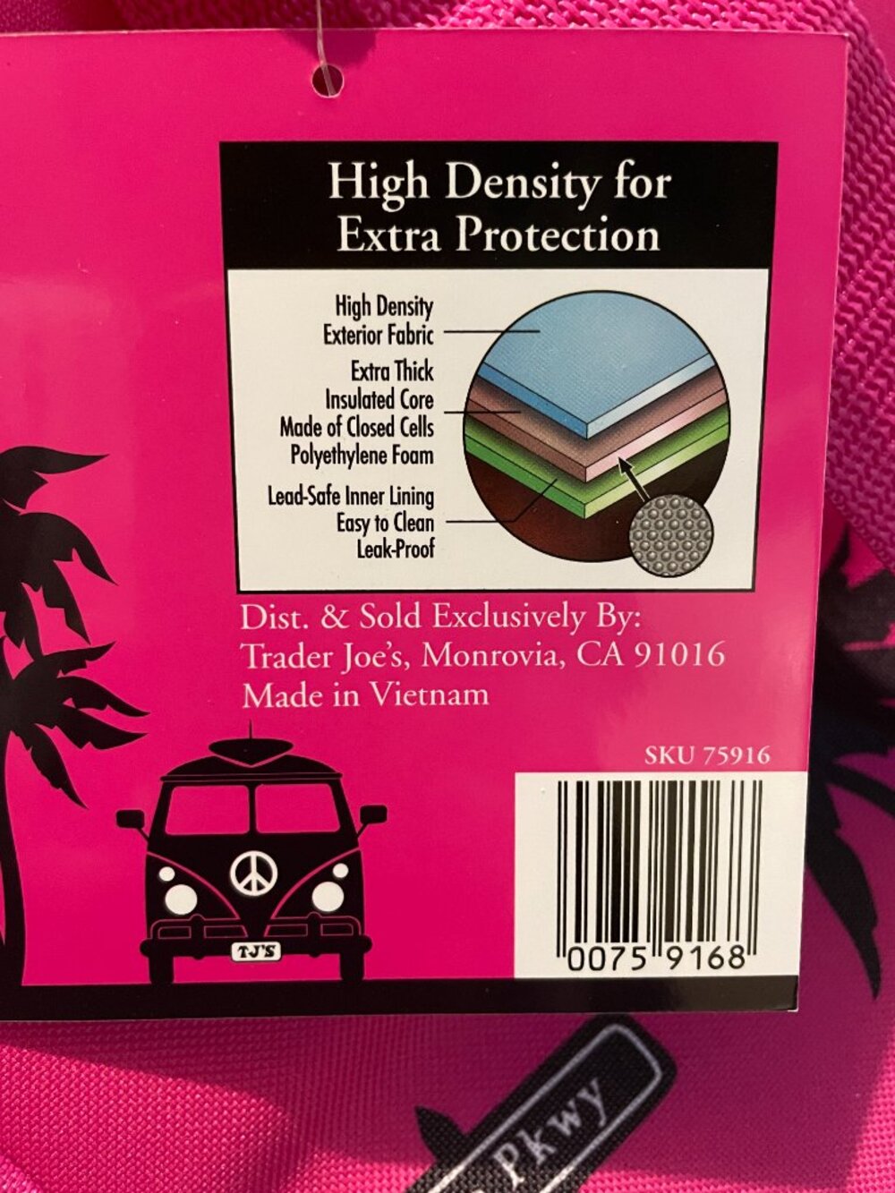 NWT Trader Joe's Magenta Pink Limited Edition LG Tote w/ PBJ & Mac Tote - Picture 8 of 16